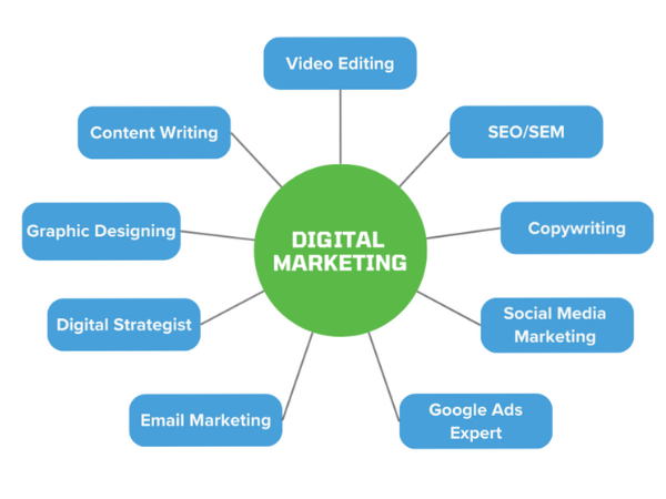 Multiple job roles in digital marketing